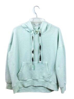 Green Tea Fleece Lined Hoodie Mint Green Sweatshirt L